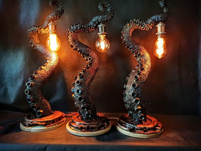 🐙🔮Handmade Magic Touch Octopus Tentacle Lamp